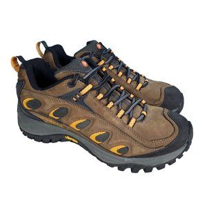 Merrell Mens Radius Vibram Shoes Size 7.5 Brown Lace Up Hiking Sneakers